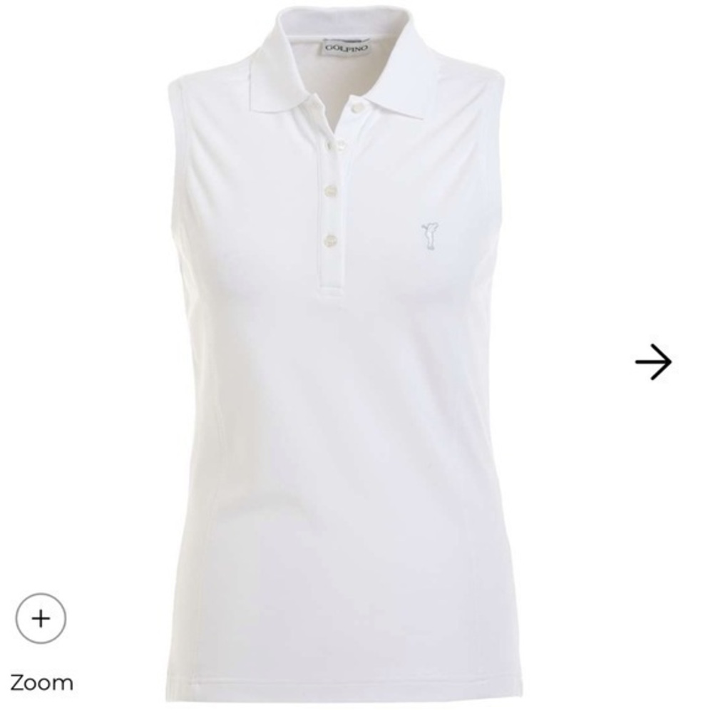 GOLFINO Sleeveless ladies' golf polo shirt with sun protection function Size S